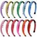 Duufin 12 Pieces Teeth Comb Headband Non-slip Hair Headband with Teeth Colorful Teeth Headbands for Women Girls  Candy Color