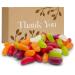 Thank You Kraft Gift Box With Jelly Beans Sweets Inside Thoughtful Teacher Thank You Fathers Day Mothers Day Thank You Present For Friends