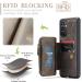 Buy Soonic Leather Cover for Samsung Galaxy A34 5G - Magnetic Zippered Protective Wallet Case with Coin Compartment (Brown) - Buy Online on GoSupps.com