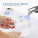 KIWIHOME Back Scrubber - Silicone Body Washer with Long Handle & 2 Sponges for Effortless Cleaning - Ideal for All Skin Types (Blue) - Buy Online on GoSupps.com
