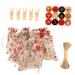 KOMBIUDA 24pcs Countdown Candy Bag Burlap Bags 24 Days Christmas Advent Bags Christmas Candy Bag Wreath