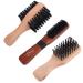 Fine Lines - Long Paddle Bristle Brush + Mini Bristle Brush Set - Boar and Nylon Bristle Hair Brush Set - Soft Bristle Hair Brush for Afro Wet or Curly Hair - Bristle Hair Brushes for Women and Men Long + 2 Mini Brushes Set