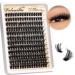 Veleasha Lash Clusters 80D Fluffy Individual Lashes 10-18mm D Curl Volume Eyelash Clusters 192PCS Lash Extension Thick Cluster Eyelash Extensions Soft DIY Cluster Lashes at Home(S-80D 10-18MM)