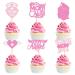 Cyodoos 24Pcs Nurse Cupcake Toppers Nursing School Graduation Cupcake Picks for Medical Rn Nurse Grad Themed Birthday Party Doctor Nurse Theme Party Supplies Pink
