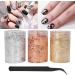 3 Colors Nail Gold Foil DIY Gold Flakes Decoration Brass Red Copper Aluminum 10g for Nail Art Painting with Sturdy Plastic Storage Box for Nail Decoration - Buy Online on GoSupps.com