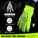 Hikenture Waterproof Winter Gloves for Men & Women - Windproof Ski & Cycling Gloves with Gel Padding | Thermal Outdoor Gloves in Yellow-Green - Buy Online on GoSupps.com