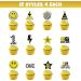 48Pcs One Happy Dude Cupcake Toppers Smiley Face Cupcake Topper One Happy Dude Birthday Decorations Suitable for One Happy Dude/One Year Old/One Cool Dude 1st Birthday Decorations - Buy Online on GoSupps.com