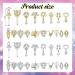 36 Pieces Heart Nail Art Rhinestone Charms - 3D Dangle Gems for DIY Nails - Gold & Silver Options - 18 Styles Available - Buy Online on GoSupps.com