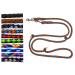 Dog linen large dogs up to 80 kg double linen jumbo 2.40m / 2.80m / 3.50m / 5m adjustable exercise line / guide very stable (3.50m 4-fold adjustable Hawaii (brown curry turkey)) 3.50 m 4 times adjustable Hawaii (Braun-curry-T rkis)