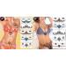 Qullue Sexy Flowers Temporary Tattoo Stickers for Girls, Women, Adults - 20 Sheets, Long-lasting and Realistic Fake Tattoos - Buy Online on GoSupps.com