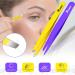 Professional Stainless Steel Eyebrow Tweezers - Precision Pointed Pincettes for Plucking Ingrown Hair | Candure 2PC Set (Yellow & Purple) - Buy Online on GoSupps.com