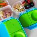 b.box Silicone Food Storage Container with Two Sealed Compartments - Reusable Snack Box for Kids - Lemon Sherbet - Buy Online on GoSupps.com