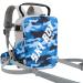 Ski Snowboard Harness Trainer Backpack for Kids, Caolpce Kid Ski Snowboard Harness with Retractable leashes for Speed Control Blue