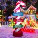 HOOJO 8 FT Christmas Inflatables Outdoor Decorations, Candy Canes Stacking Signs Build-in LED Light Xmas Blow Up Decor for Holiday, Party, Yard, Garden, Lawn