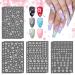 Flower Nail Stickers Decals White Cherry Blossom Stickers EBANKU 8 Sheets Self-Adhesive White Flower Stickers for Acrylic Nails Designer Nail Art Stickers Supplies for Woman Girl