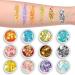 AOOWU Chunky Glitter 12 Colors 3D Nail Art Sequins - Festival & Holographic Cosmetic Glitter for Nail, Face, Body & DIY Art - Buy Online on GoSupps.com