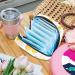 MUOOUM Menstrual Pad Bag | Sanitary Napkin & Tampon Pouch for Women | Bees Daisy Pattern | Multi-colored - Buy Online on GoSupps.com