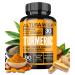 AlturaWise 4 in 1 Organic Turmeric Capsules High Strength and Black Pepper with Active Curcumin with Ginger 1500mg - Advanced Tumeric - Each 90 Veg Capsule is Organic (3 Capsules per Serving)