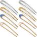 8 Pieces Metal U Shaped Hair Pins Gold and Silver Hair Fork U French Hair Pin Hair Sticks Chignon Pins Hair Chopsticks for Woman Girls Buns Hair Accessories