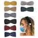 8Pcs Button Headbands for Nurses - Non Slip Elastic Hair Bands for Women - Boho Stretchy Turban Headwrap - Color 5 - Buy Online on GoSupps.com
