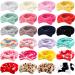 24 Pack Spa Headband Bow Hair Band Facial Makeup Headband Women Face Wash Headband Adjustable Skincare Headbands Soft Flannel Towel Head Wraps for Shower Washing Face Girls Yoga Sports 24 Styles