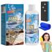 Stone Crystal Plating Agent Stone Stain Remover Cleaner Stone Nano Crystal-Plating Agent Stone Crystal Plating Brighten Luster Agent Marble Stain Remover (1 Set)