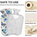 Blue Butterflies Hot Water Bottle 1L | BPA Free Small Hot Water Bag for Pain Relief & Cold Compress - Buy Online on GoSupps.com