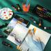 Nicpro Acrylic Paint Set - 12 Colors with Brushes, Canvas, Easel, Paper Pad & Color Wheel - Complete Art Painting Party Kit for Kids & Adults - Buy Online on GoSupps.com