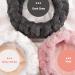 3-Piece Spa Facial Headband Set for Women - Elastic Makeup Shower & Yoga Head Wraps (Pink Milky White Dark Gray) | International Shipping - Buy Online on GoSupps.com