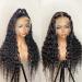 16 Inch Water Wave HD Lace Front Wig | 180 Density Brazilian Virgin Human Hair | Glueless Transparent Lace Frontal | For Black Women - Buy Online on GoSupps.com