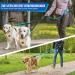 Slowton Double Linen Dog Leash for 2 Dogs - 360 Rotatable Reflective & Shock-Damping with Padded Handles for Large Dogs (11-68kg) - Blue - Buy Online on GoSupps.com