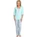 Be Mammy Womens Nursing Pyjama Set 1N2TT2 S Mint-2