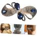 FRCOLOR Metal headgear ponytail hair accessories fashionable and versatile Miss bow tie rhinestones French french hair pin hair pins bow clips for hair Holder dense alloy - Buy Online on GoSupps.com