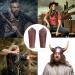 GorgeCraft Leather Gauntlet Bracelets Medieval Armor Arm Guards for Archery | Unisex Brown Leather Cuff & Wrist Band Protection - Buy Online on GoSupps.com