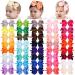 40Pieces Baby Girl Headbands 4.5 Inch Grosgrain Ribbon Hair Bow HairBands Hair Accessories for Newborn Baby Girls Infant Toddler Style B