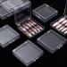 Noverlife Press On Nail Storage Box - 10PCS Clear Plastic Container with Nail Display Sticks for False Nail Tips - Includes Nail Glue and Double Sided Tape - 2.6x2.6 inch - Buy Online on GoSupps.com