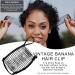Banana Clip Holder Clip for Fixing Hair Metal Banana Combs for Women Girls Combs Clip for Long Thick Curly Hair Black - Buy Online on GoSupps.com