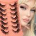 Mavphnee 7P Fox Eye Lashes: Fluffy D Curly Fairy Cat Eye Wispy Volume Russian Strip - 7 Pairs - Buy Online on GoSupps.com