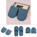Alomejor Foldable Travel House Shoes | Portable Striped Spa Slippers | Washable Non-Slip Indoor Cotton Slippers - Buy Online on GoSupps.com