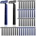 30 Pieces Disposable Razors Bulk Individually Wrapped Disposable Safety Razor Twin Blade Razors with Clear Safety Cap for Travel Hotels Motels Beauty Salons Homes