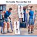 Buy Hommie Pilates Bar Kit with Resistance Bands | 3-Piece Yoga & Strength Training Set for Men & Women | Adjustable 9 18 27 kg Resistance - Buy Online on GoSupps.com