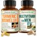Boswellia Turmeric Curcumin Supplement + Multivitamin for Men Bundle Supports Joint Health & Complete Daily Wellness with Ginger Root Organic Turmeric Powder Methylated Vitamin B12 Zinc & More