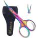 Harams Cuticle Scissors Extra Fine Curved Multipurpose Little Beauty Scissors for Manicure Pedicure Eyebrows Eyelash Nose Beard Mustache Hair Trimming | Grooming Shears for Men and Women Cut-sci-0017