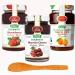 Diabetic Jam Marmalade Sugar Free Food Bundle - Stute Strawberry Morello Cherry Jam & Thick Cut Orange 430g with Wooden Spreader - No Added Sugar Preservatives Artificial Additives - Vegan Friendly