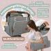 Buy Micu Micu Diaper Bag Stroller - Large Capacity Waterproof Includes Diaper Pad - Perfect Mommy & Clinic Bag - 50x14x30cm Gray - Buy Online on GoSupps.com