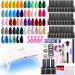 JEWHITENY 30PCS Gel Nail Polish Kit with Portable U V Light  27 Colors Gel Nail kit Glossy & Matte Top Coat Base Coat Professional Gel Nail Polish Set Integrated Manicure Kit for Home and Salon Use