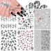 Kalolary 6 Sheets Snake Nail Art Stickers  3D Nail Self-adhesive Hot Snake Flower Pattern Nail Sticker Decals for Women Girls Nail Design Decoration DIY Decor Nail Art Accessories