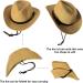 Men's Wide Brim Straw Sun Hat UPF50+ for Beach Summer - Khaki - Buy Online on GoSupps.com