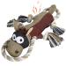 IOKHEIRA Dog Toys for Large Dogs - Plush Squeaky Fetch Game Pull Game - Squeak Toys for Dogs (Brown Donkey) Brown Donkey