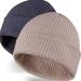 LAKIBOLE Pack Beanie Hats for Men and Women - Dark Gray & Beige - 2 Pack - Buy Online on GoSupps.com